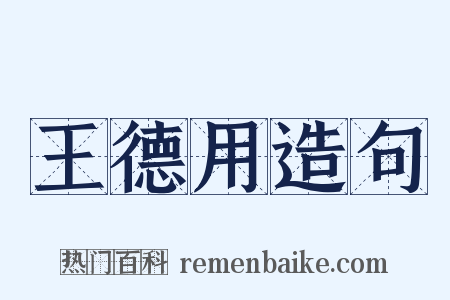 王德用造句是什么意思的图片